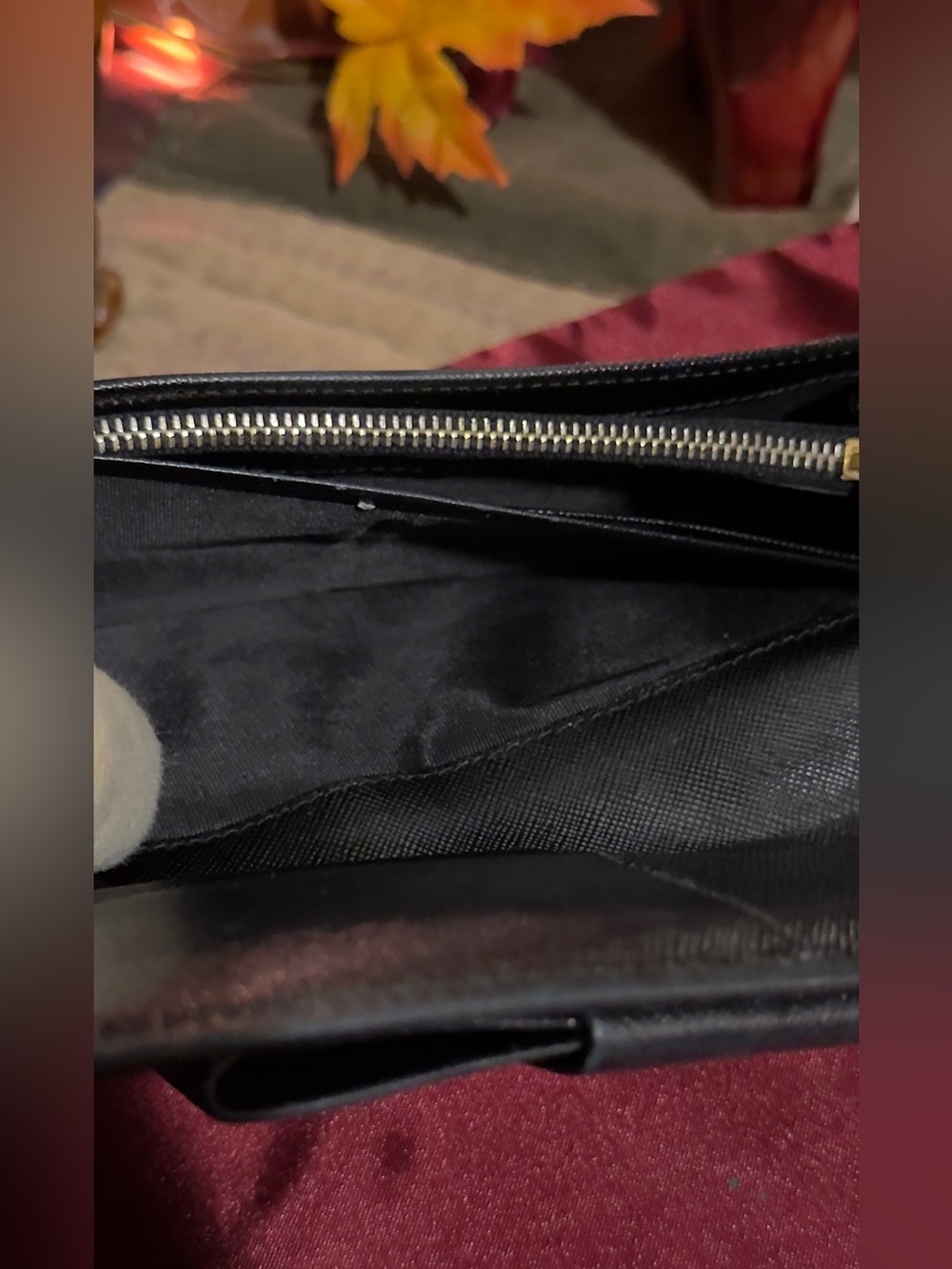 Prada Black Saffiano Leather Bow Continental Wallet - Picture 14 of 16